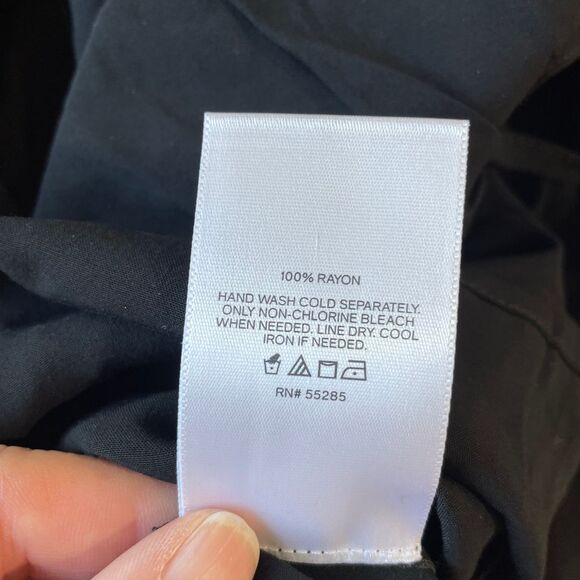 Express Black Wrap Romper Bell Sleeve Drawstring Waist Casual Party XS NWT - Picture 8 of 13